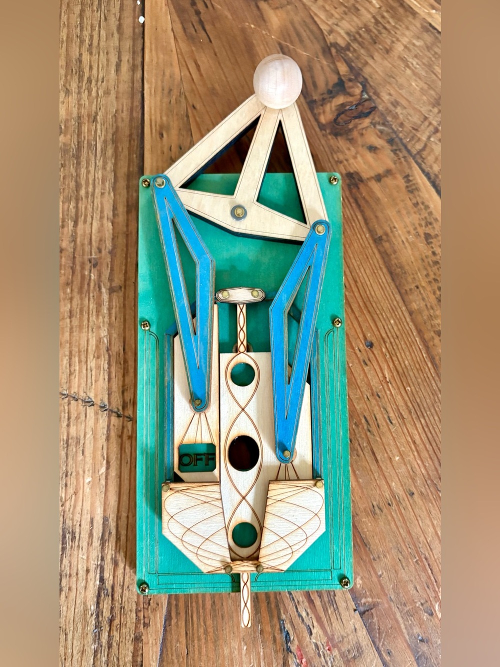 Moving laser cut Light Rig Switch Plate cover artist made